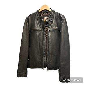 Harley-Davidson Black Leather Jacket RN 103819 CA 03402 Men's Size L